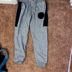 Grey blue and black sweatpants